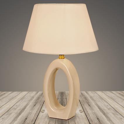 Настольная лампа 18336 BG бежевый/бежевый абажур h400 1х60W E27, DIY22 У1